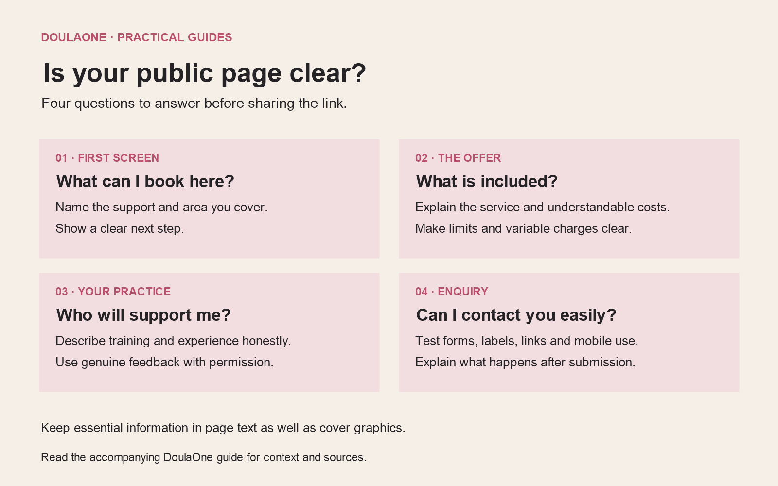 What your doula website needs before you send families to it