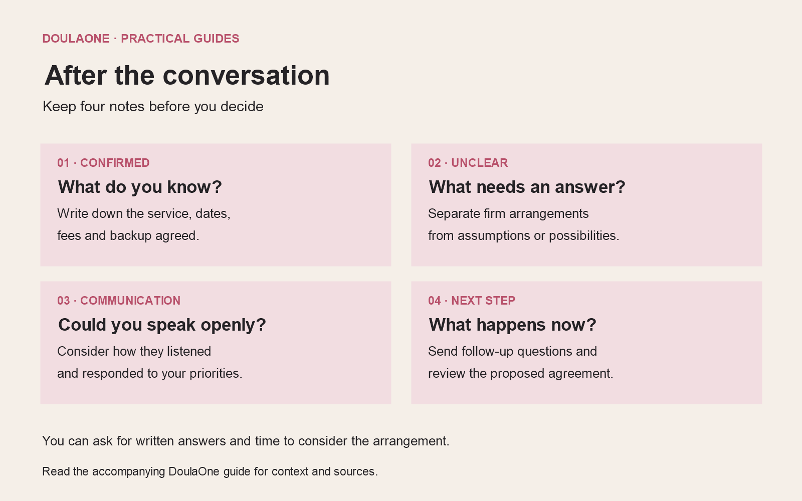 Choosing a doula: questions to ask and what the answers tell you